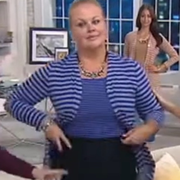 NWOT LOGO by Lori Goldstein lapis/nickel waffle knit tunic tank top size XXS - Picture 2 of 7